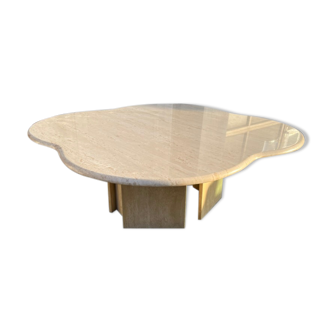 Flower travertine coffee table