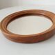 Vintage round wooden mirror