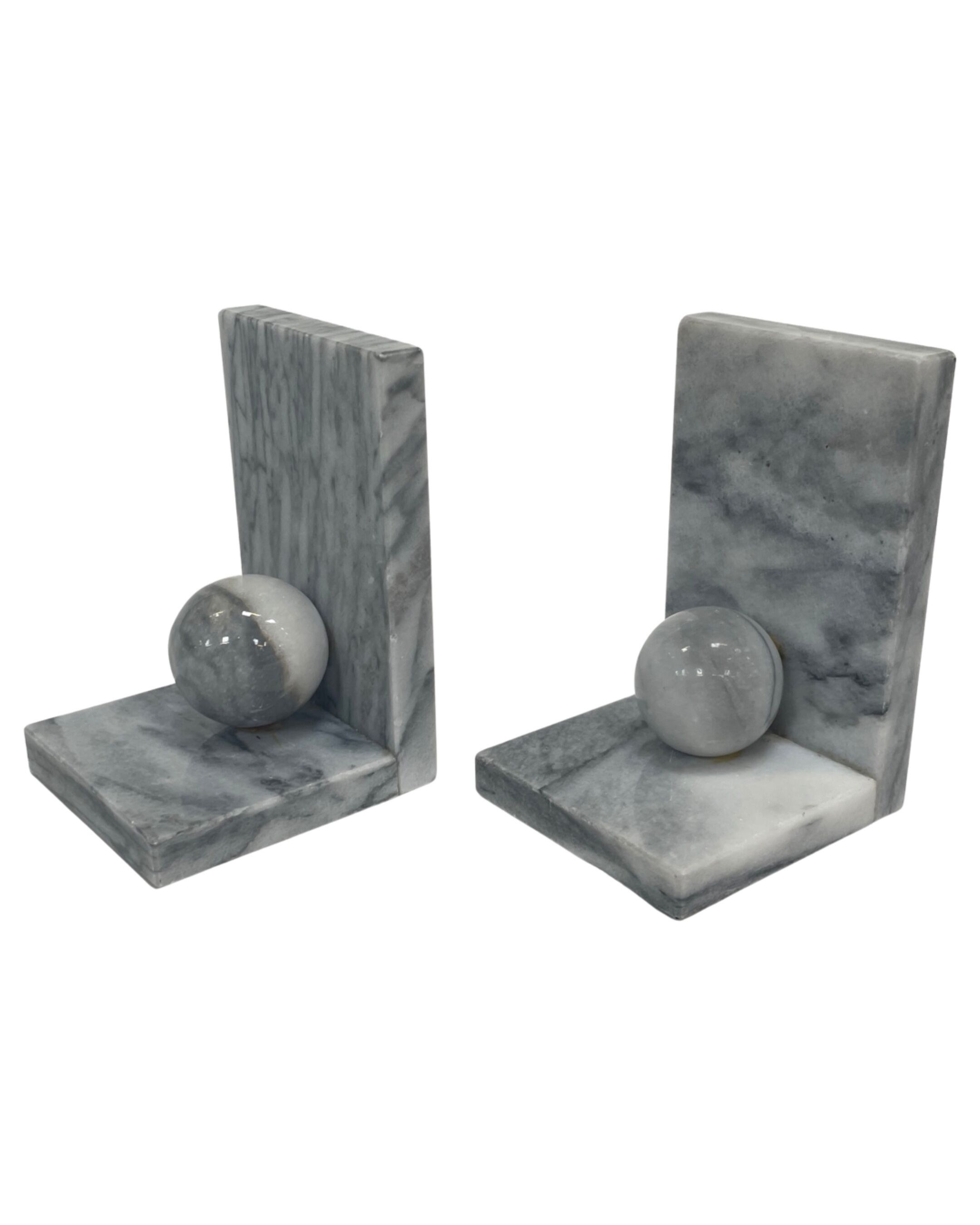 Vintage bookends marble 80s design bookend