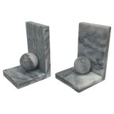Vintage bookends marble 80s design bookend