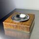 Christian Dior style lucite & rattan ashtray, 1970s