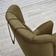 1960s, Danish highback armchair, original green furniture wool.