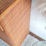 Vintage rattan sideboard from the 1970s.