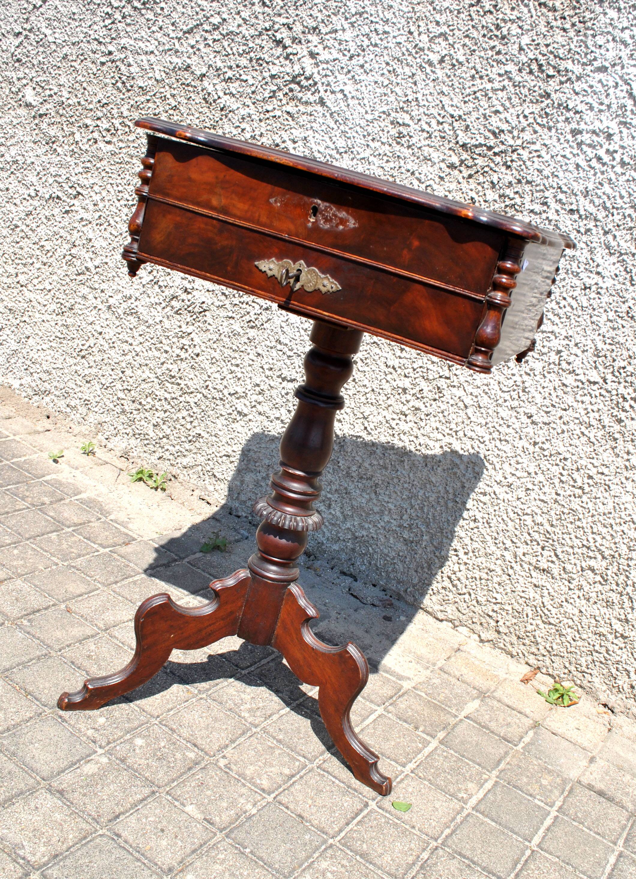 Napoleon III wooden compartment work cabinet Jewelry box