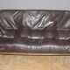 Brutalist Leather Sofa circa 1970