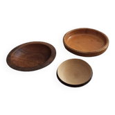 Trio of wooden bowls