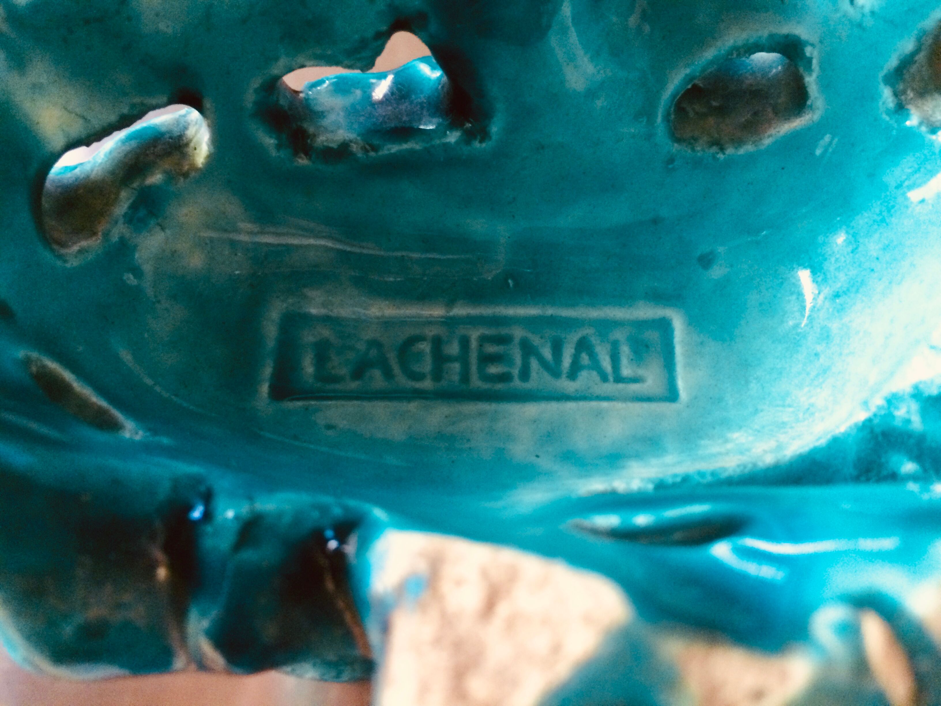 Vintage Art Nouveau vase with floral detail by Lachenal