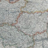 Map of Belgium circa 1869 Keith Johnston Royal Atlas
