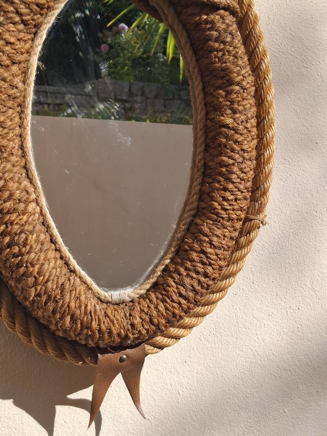 Rope mirror by Audoux-Minnet 1950