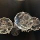 Antique twisted blown glass candle holder – 3 arms with tassels