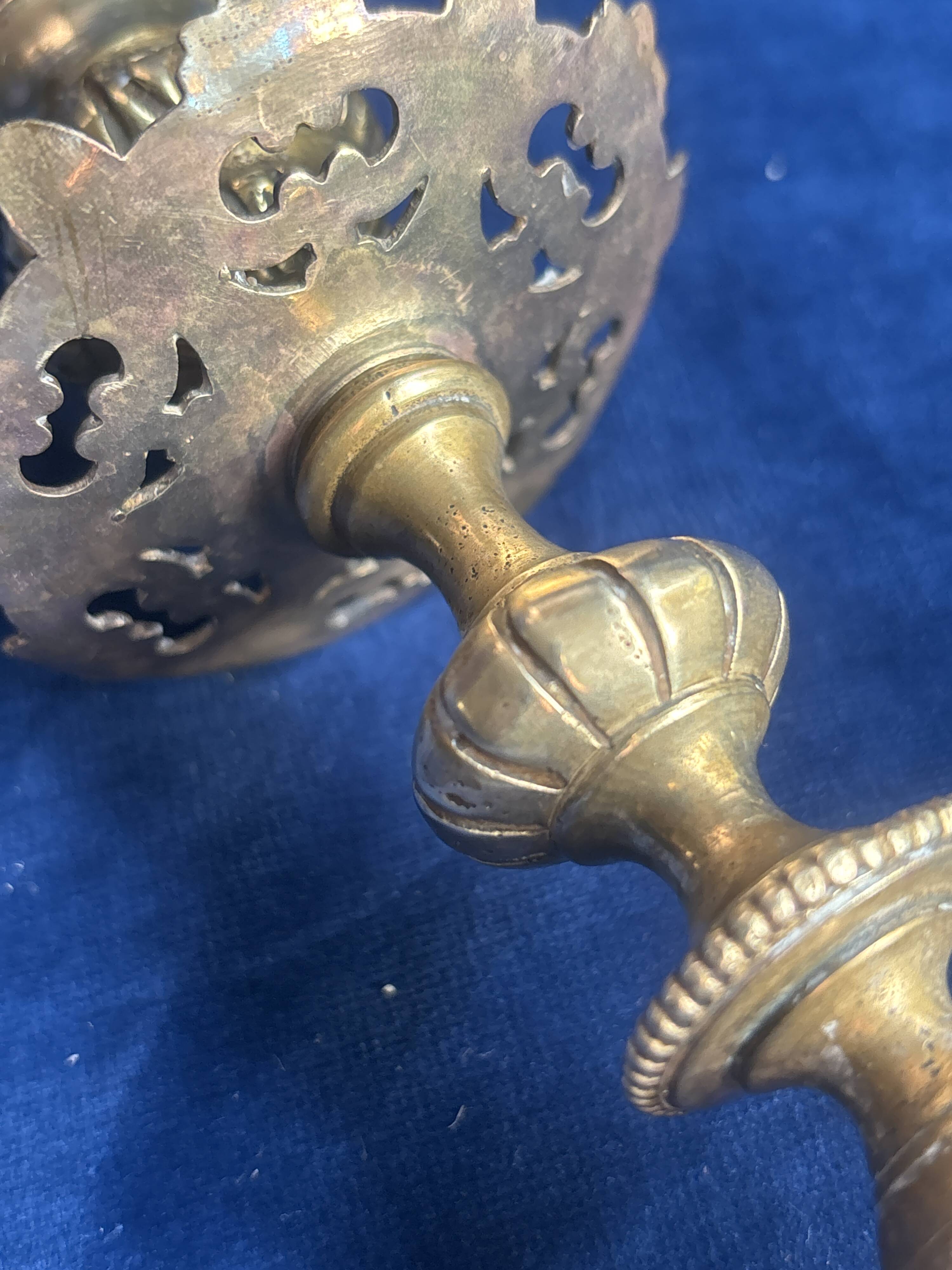 Pair of 19th century bronze candlesticks