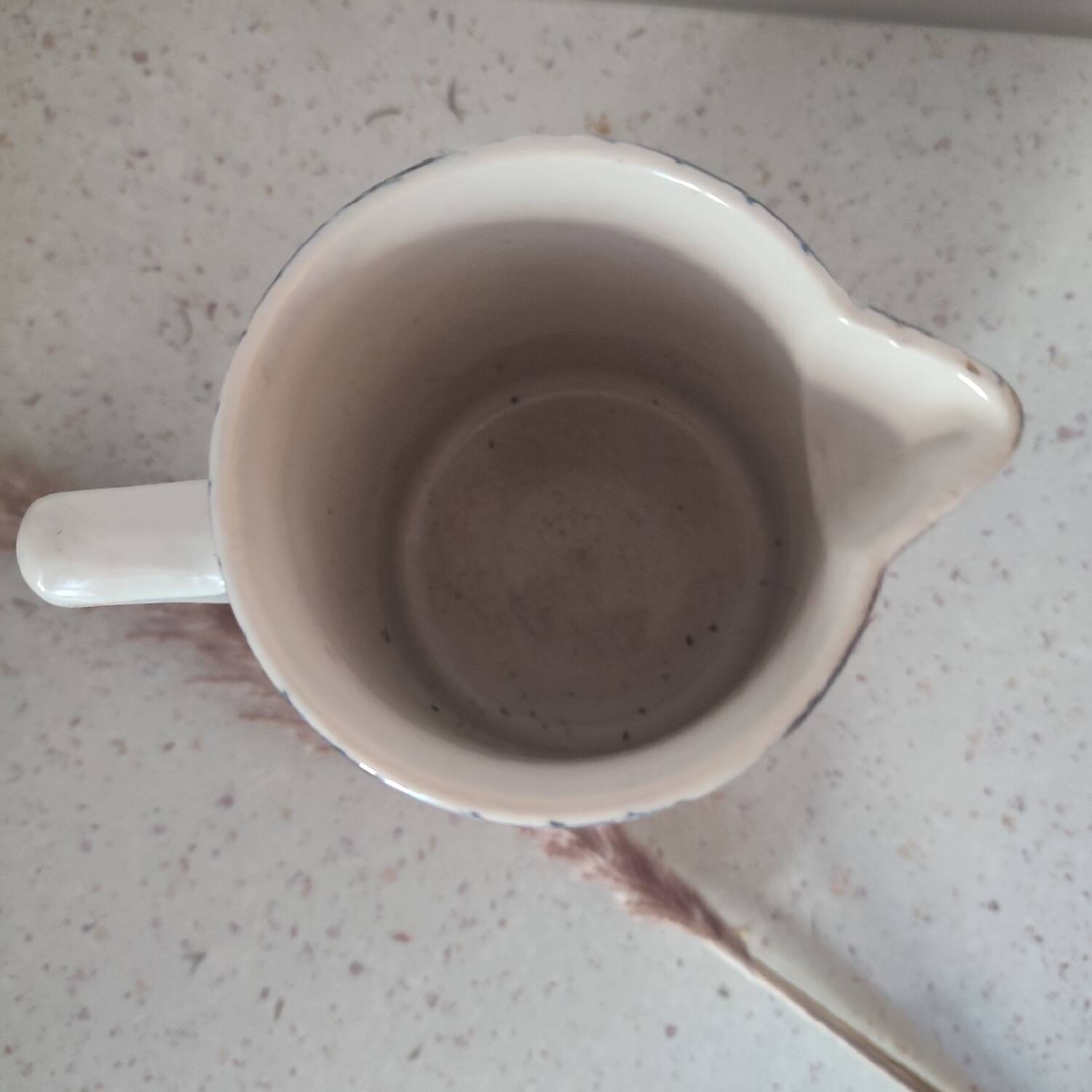 Old milk jug Digoin Sarreguemine model Carmen iron earth