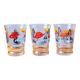 Lot de 3 verres années 70