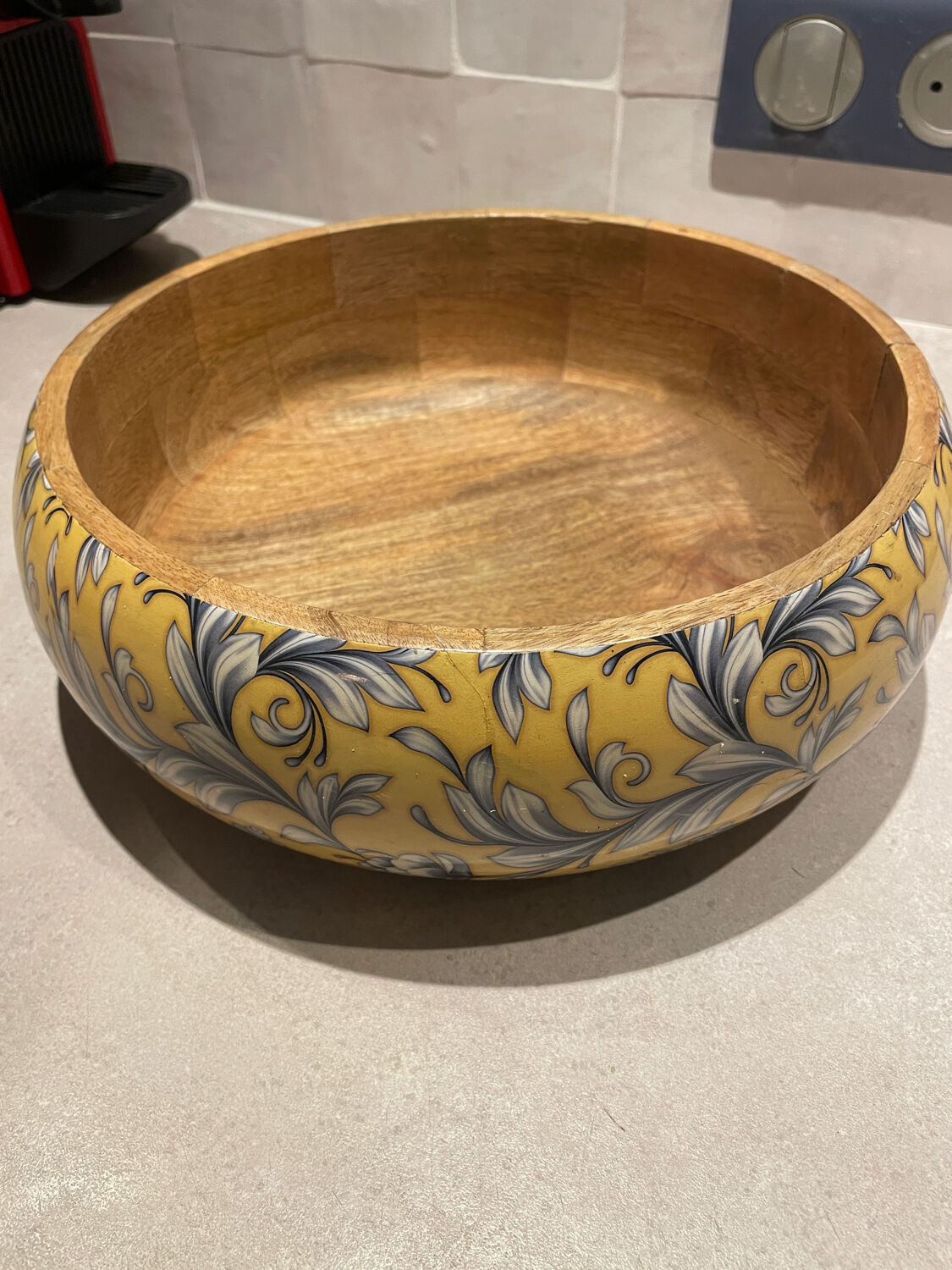 Wooden salad bowl