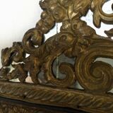 Miroir à parclose en laiton repoussé XIXème - 65x39cm