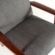 Vintage retro lounge chair in Danish teak wool