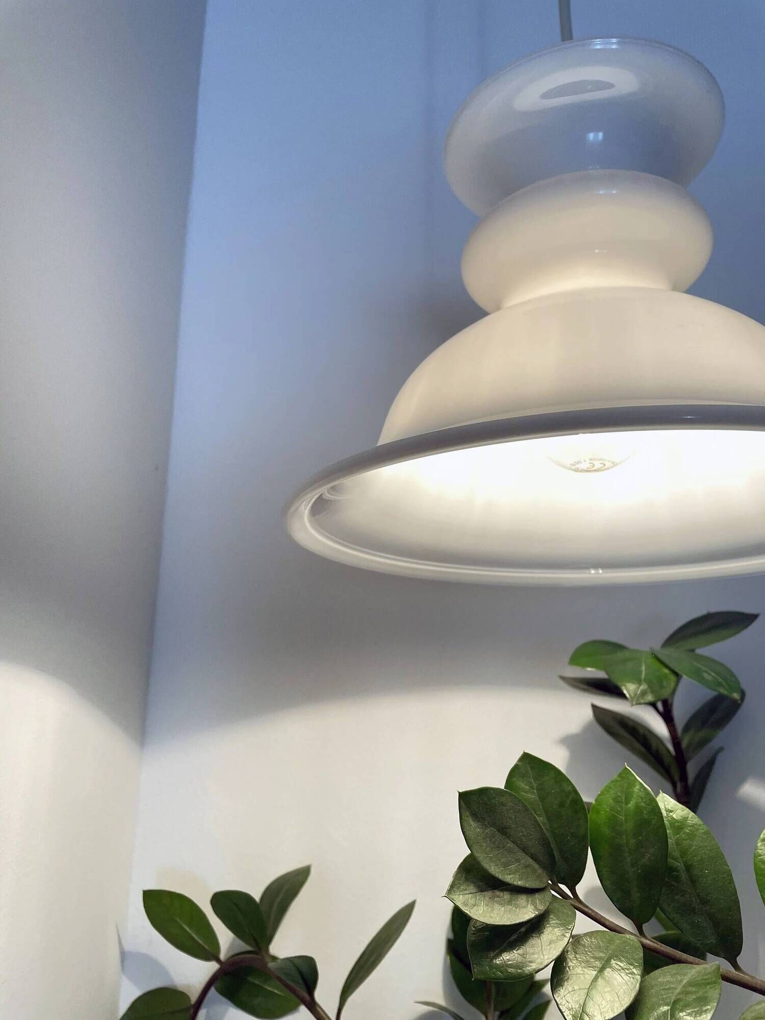 Glass pendant lamp by Sidse Werner, Denmark, 1960s