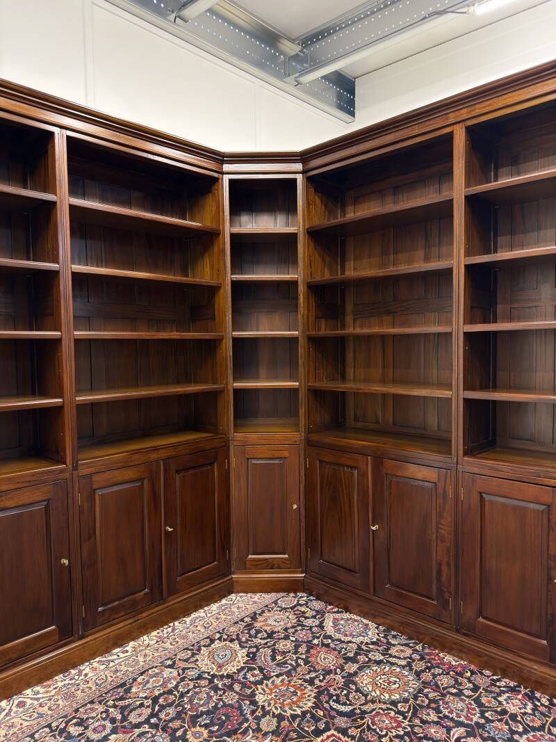 Classic English Corner Bookcase