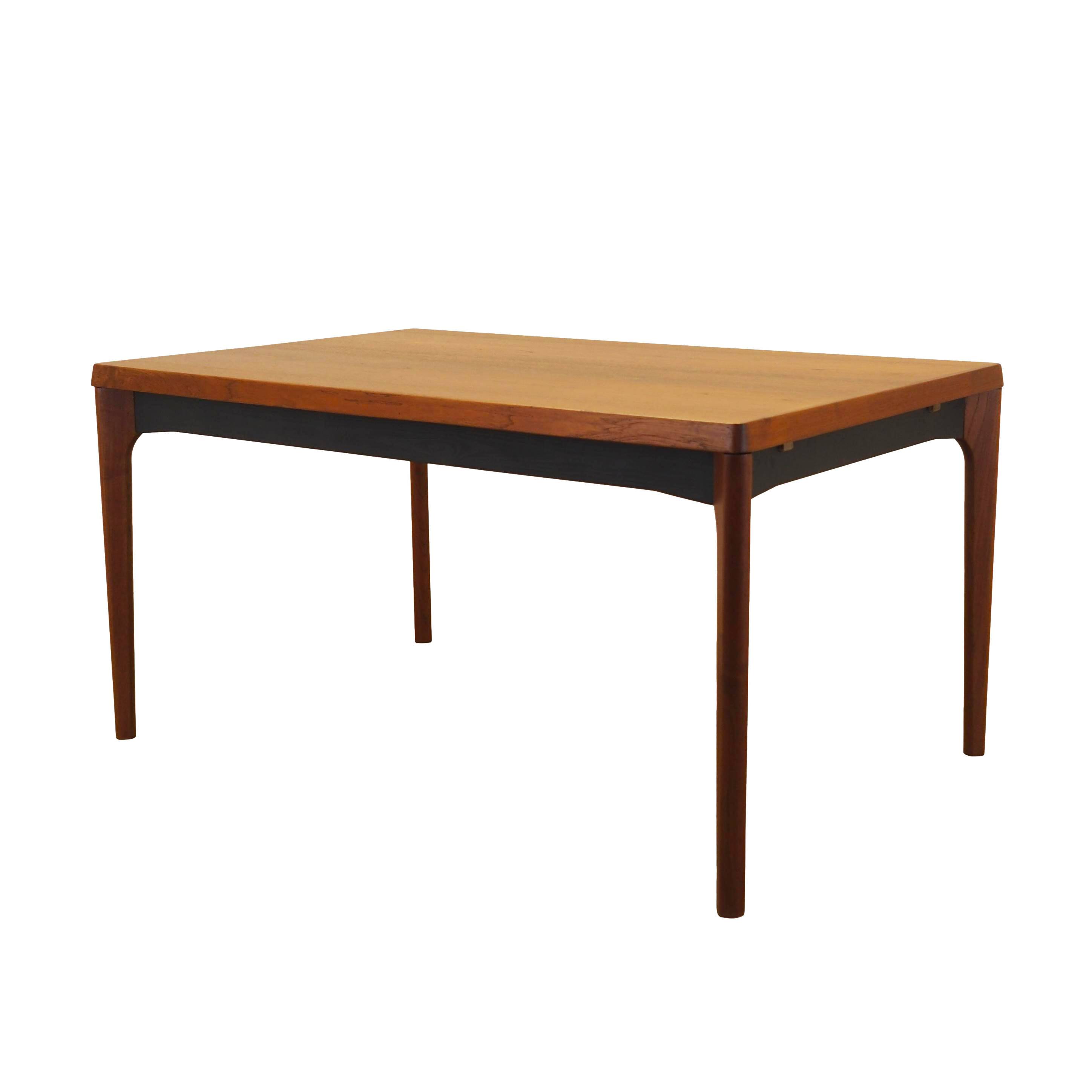 Teak extending dining table Henning Kjærnulf, Vejle, 1960s