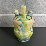 Gargoulette décor floral jaune