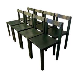 Lot de 8 chaises vert