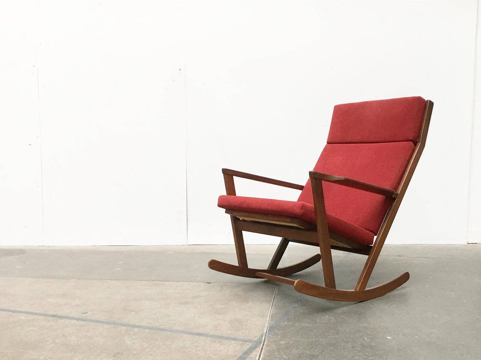 Danish rocking chair from the mid-century by Poul Volther for Frem Røjle.