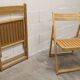 Paire de chaises pliantes Ikea 1970 couleur miel