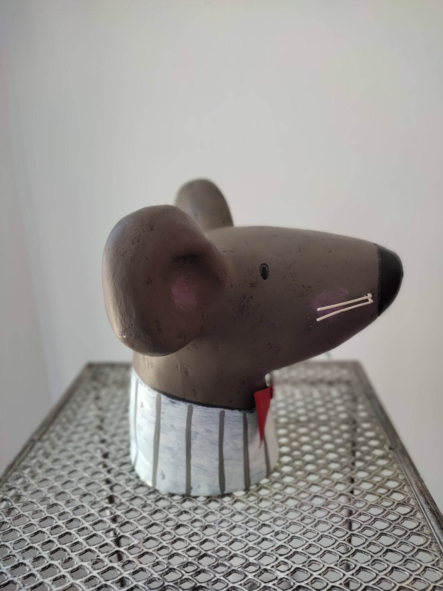 Mouse head in plaster sign baden collection germany