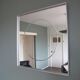 Vintage aluminum 77cm square mirror
