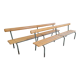 Paire de bancs d'école maternelle enfant fabrication 1950