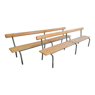 Pair of kindergarten benches for children made in 1950