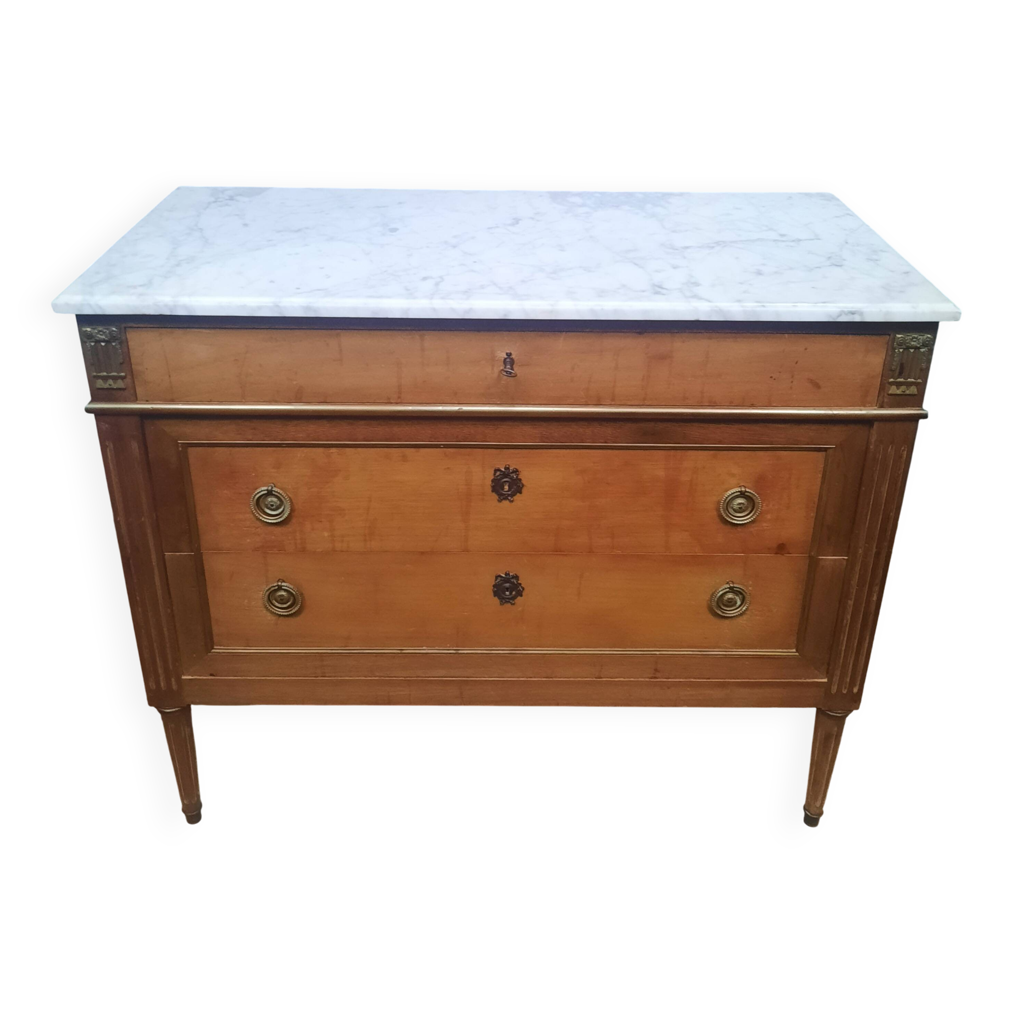 Louis XVI style chest of drawers with 2 drawers