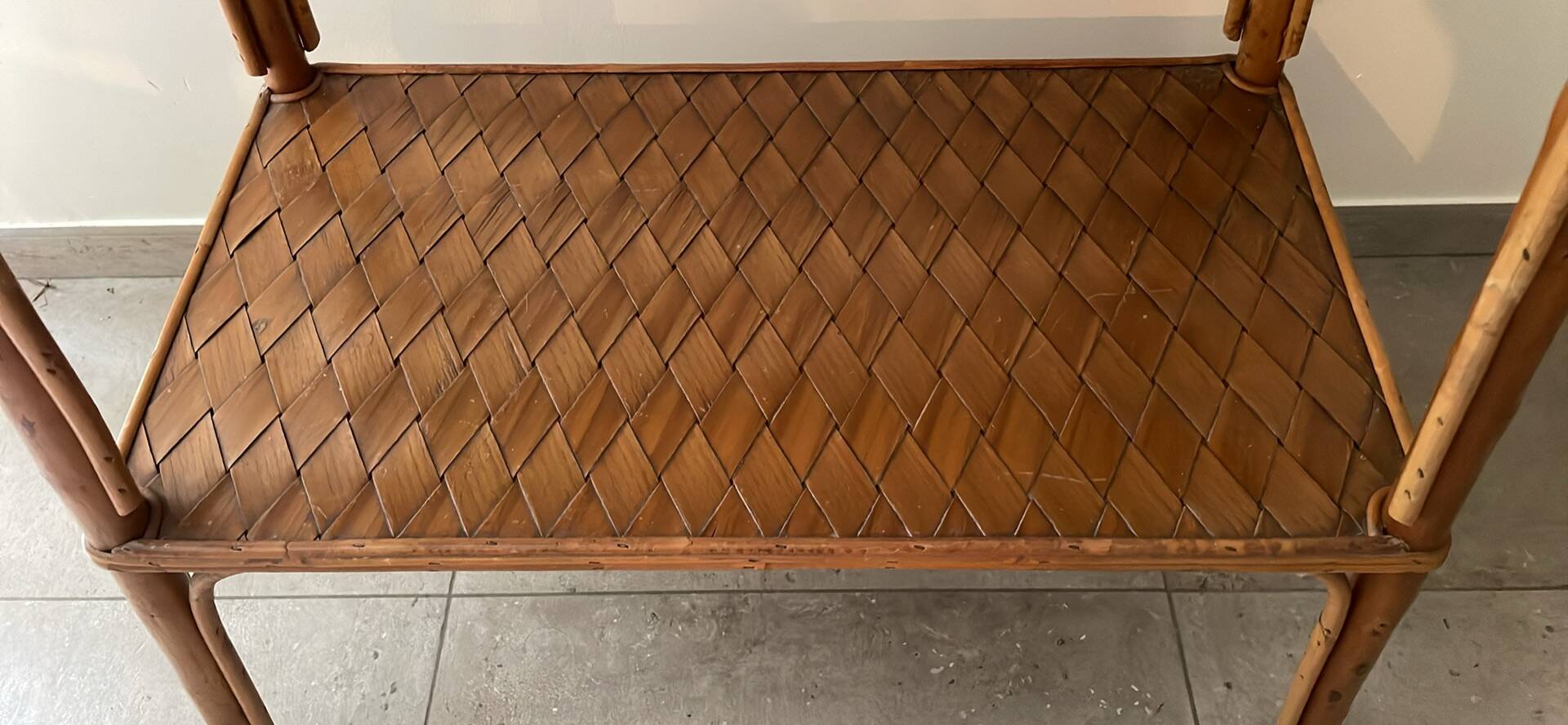 Bamboo serving trolley