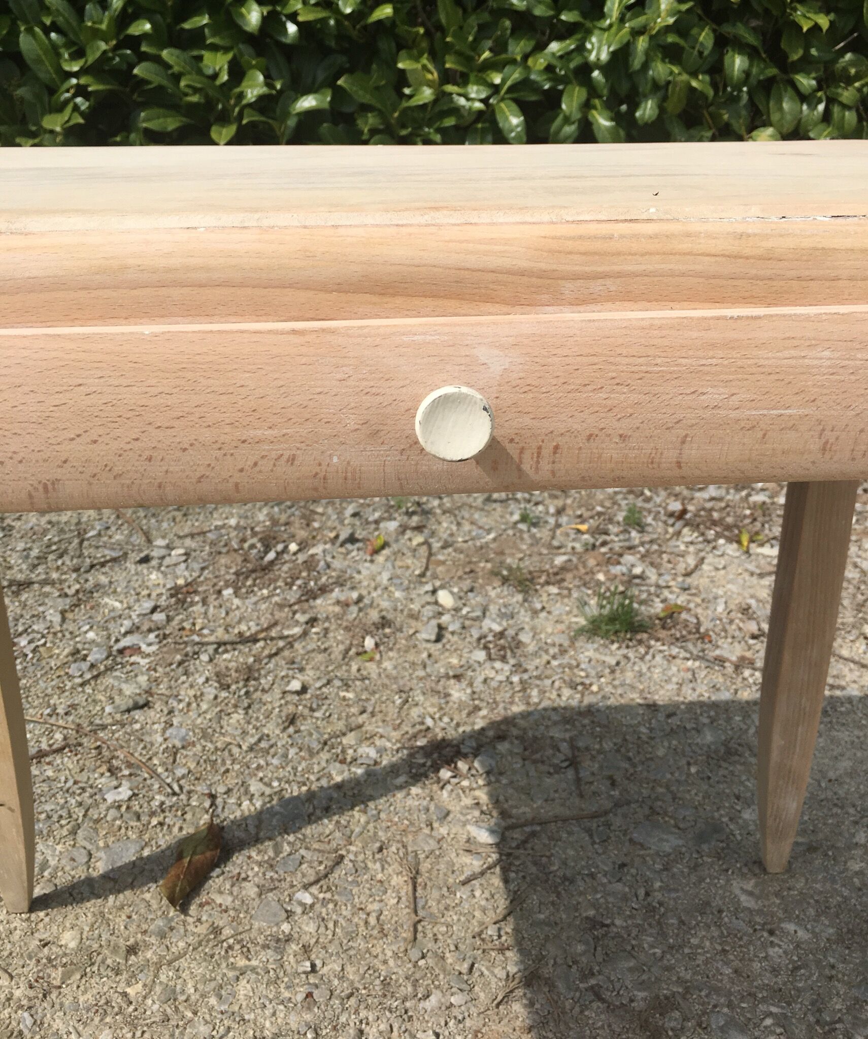 Side table raw wood art deco