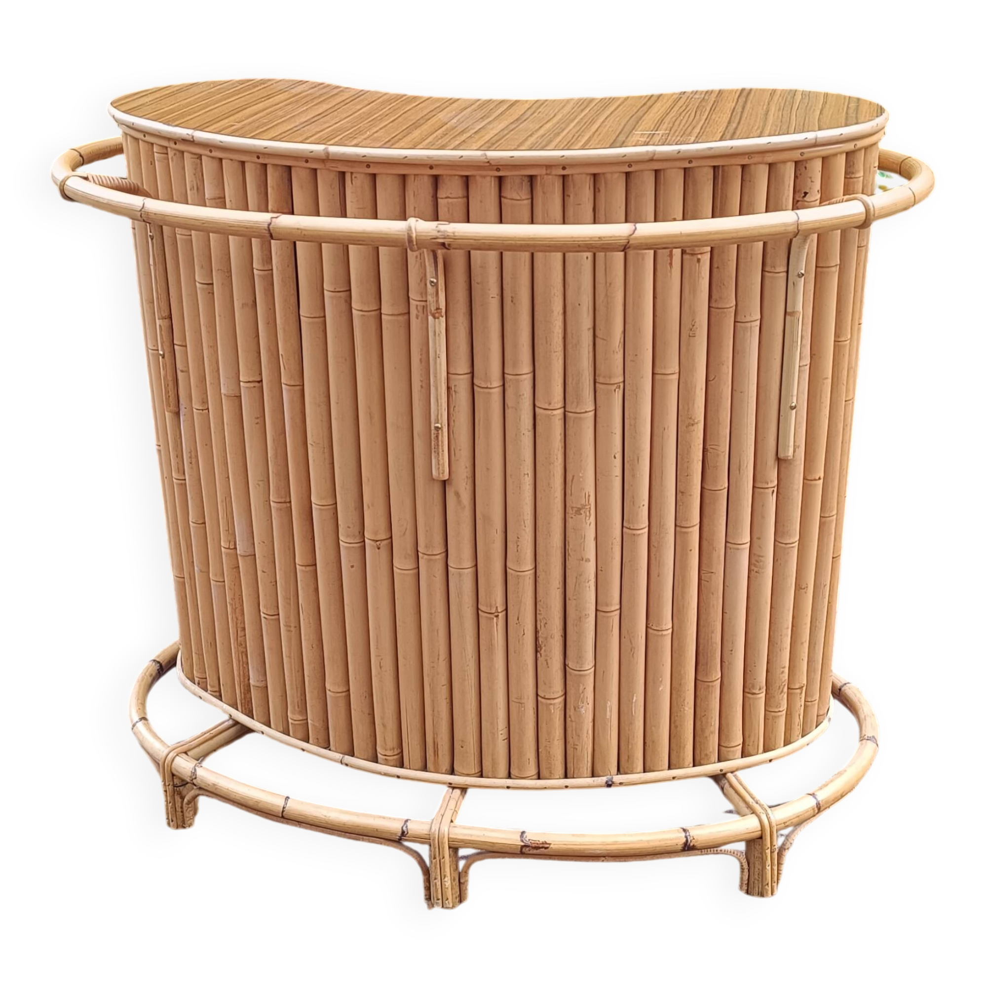 1950s bamboo and rattan tiki bar