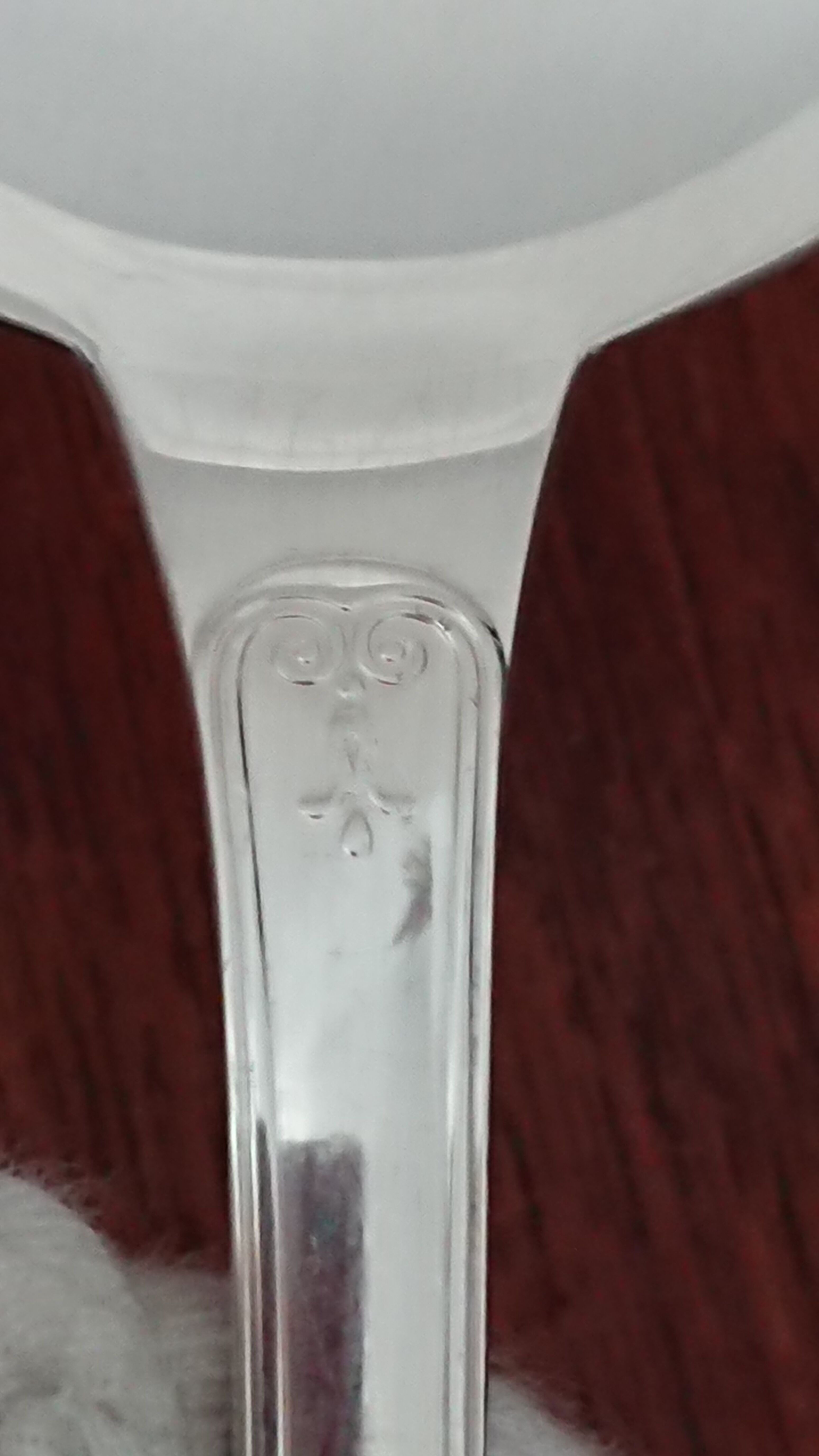 Christofle silver metal serving spoon, malmaison model