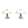 Mid-century German mushroom table lamp from the Space Age, by Kontakt-Werkstätten / Staff, 1960s, set of 2.
