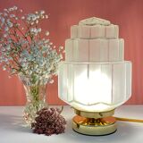 Table lamp globe building vintage art deco
