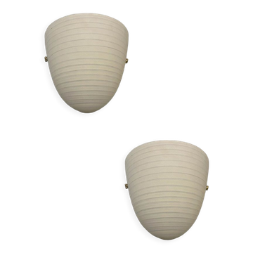 2 appliques en verre de Murano par Zonca, Italie, années 1980