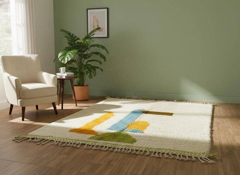 Authentic handwoven Beni Ourain rug, size 1.5/2.5 m.