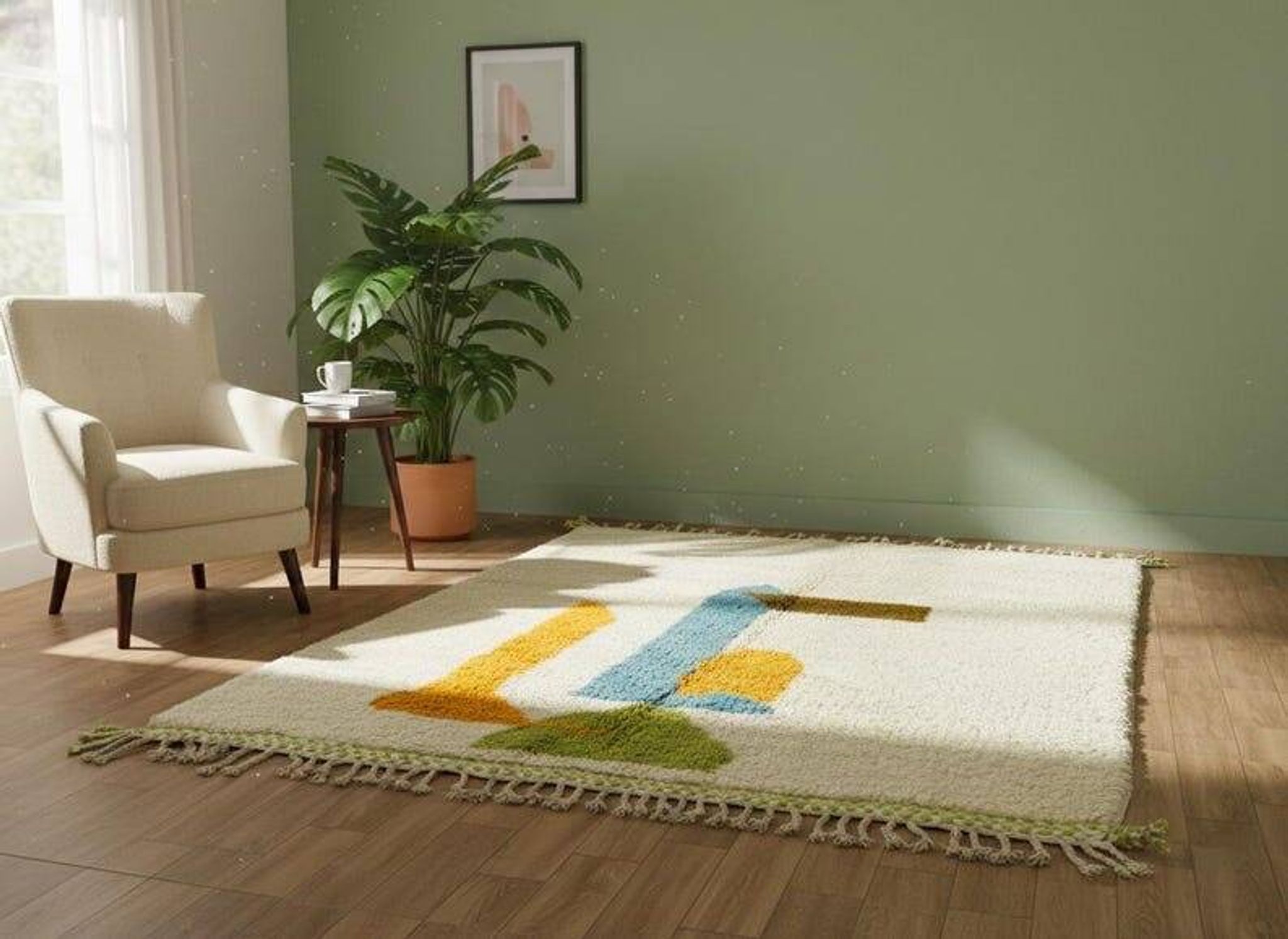 Authentic handwoven Beni Ourain rug, size 1.5/2.5 m.