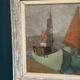 Original Swedish Oil on Canvas – “Motif with Sailboats” by Birgit Forsell (1909–2003) – 1941 – Vintage & Framed – 71.5 × 61.5cm