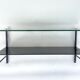 Table basse asymétrique en verre 1950