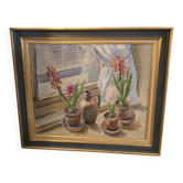 Oil on canvas "the hyacinths"