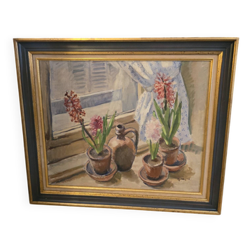 Oil on canvas "the hyacinths"