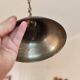 Suspension  abat-jour en laiton - lustre cloche métal bronzé
