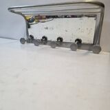 Antique aluminum coat rack with 5 hooks