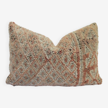 Vintage Moroccan kilim, Berber bujaad pillow, decorative pillow, Berber cushion.