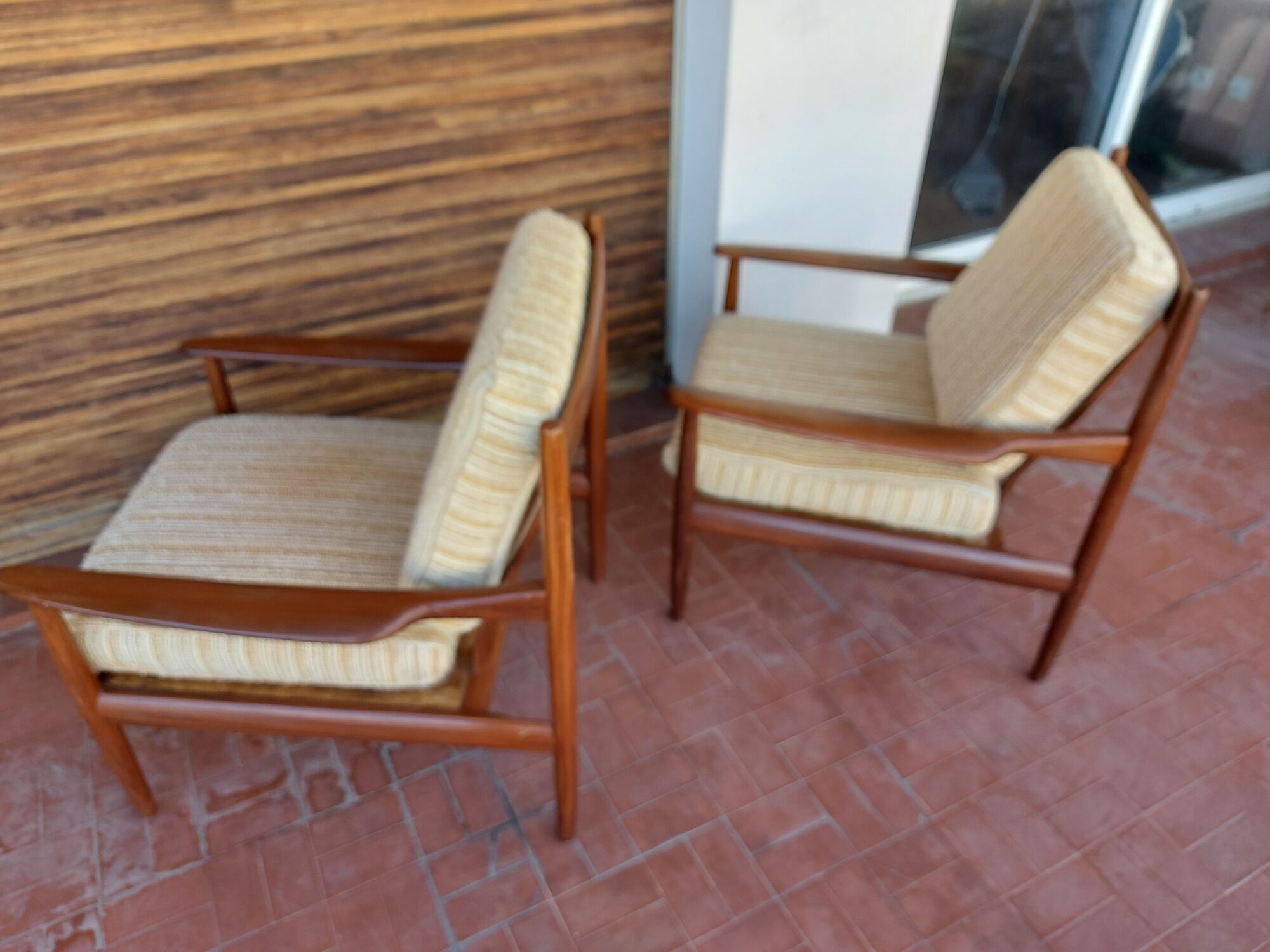 Scandinavian armchair Grete Jalk in teak, 50