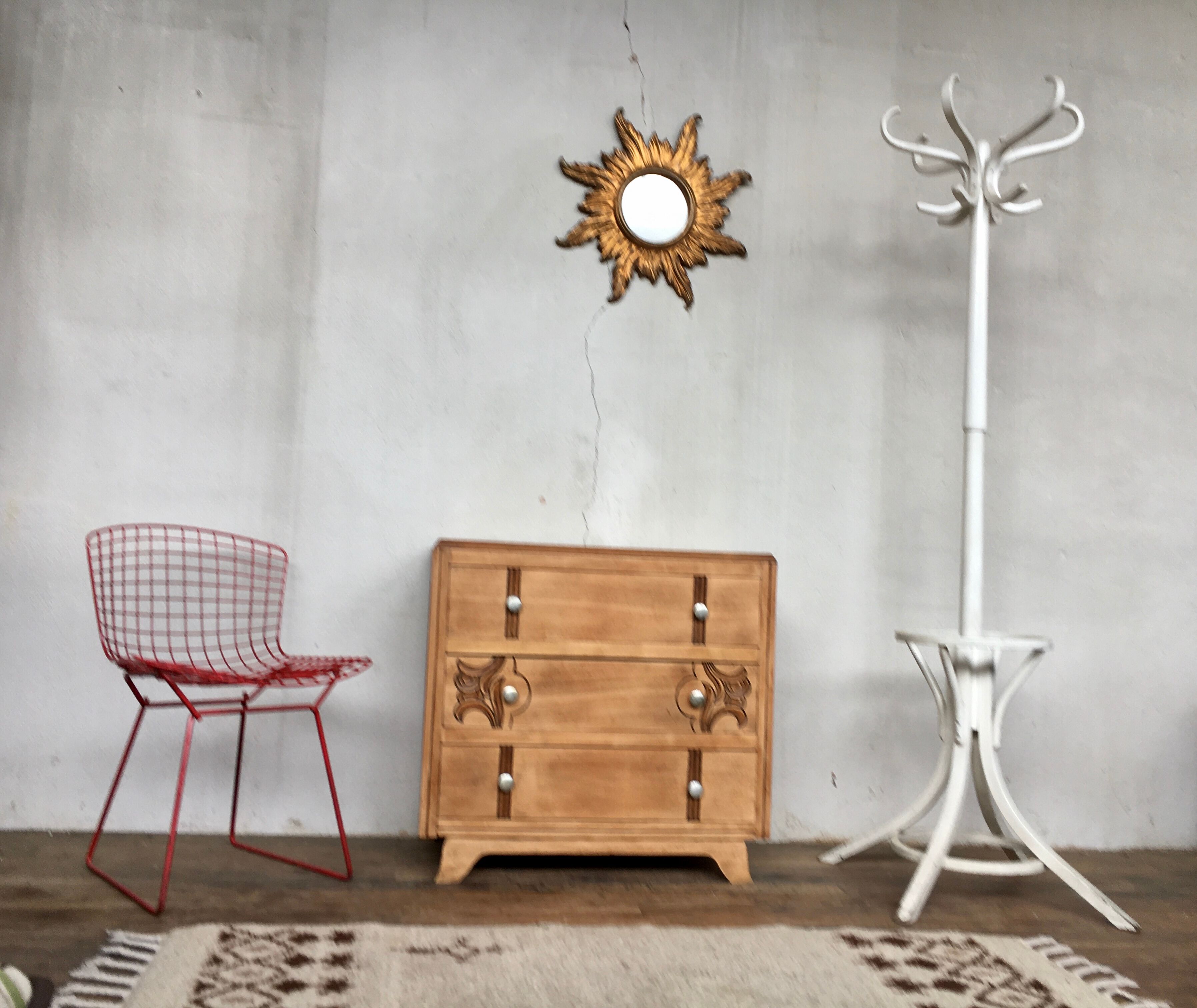 Commode Artdeco 1950 vintage pieds compas